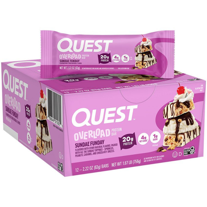 Quest Overload Sundae Funday (1 bar)