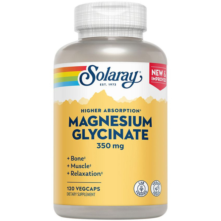Solaray Magnesium Glycinate 350 mg (120 veg caps)