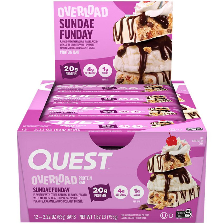 Quest Overload Sundae Funday (1 bar)