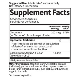 Liposomal Berberine 1000 mg (60 caps)