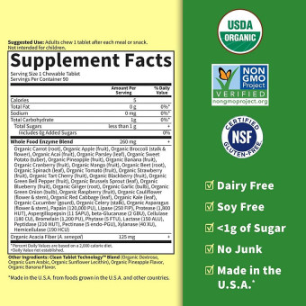 Dr Formulated Organic Digest+ Enzymes Tropical Fruit (90 chews)