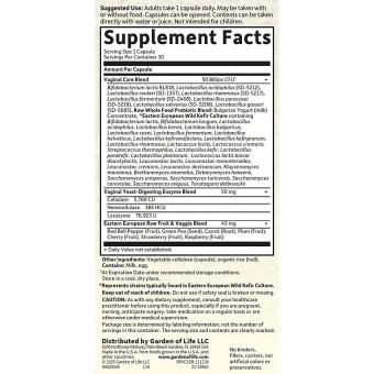 Raw Probiotics Vaginal Care 50 Billion (30 veg cap)