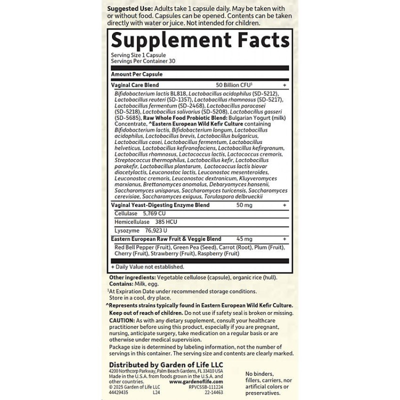 Raw Probiotics Vaginal Care 50 Billion (30 veg cap)