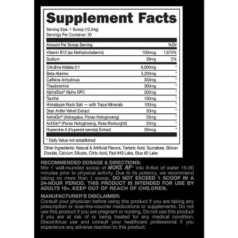 Woke AF Pre-Workout Grape (30 serv)