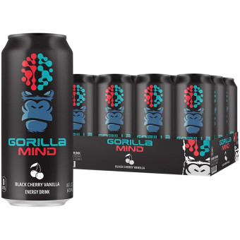 Gorilla Mind Energy Drink Black Cherry Vanilla (16 fl oz)