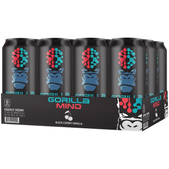 Gorilla Mind Energy Drink Black Cherry Vanilla (16 fl oz)