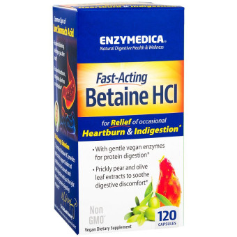 Betaine HCl Digestive Support (120 veg cap)