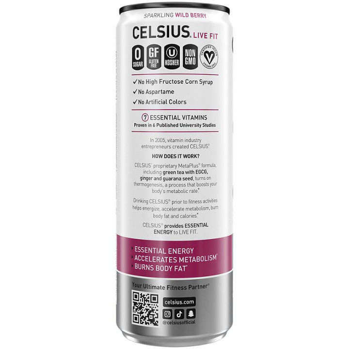 Celsius Sparkling Wild Berry (12 fl oz)