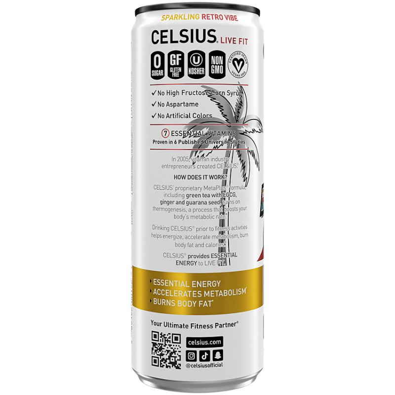 Celsius Sparkling Retro Vibe (12 fl oz)