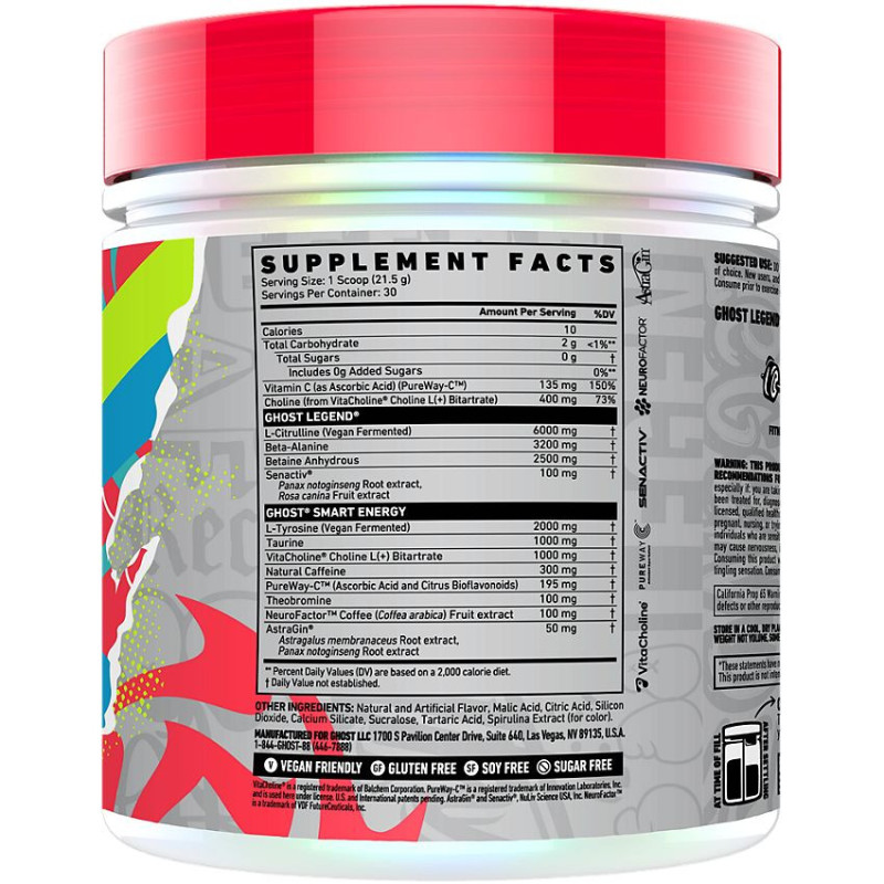 Ghost Legend V4 Pre-Workout Blue Raspberry (30 Serv)