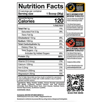 Raw Grass Fed Isolate Protein Dark Chocolate (25 serv)