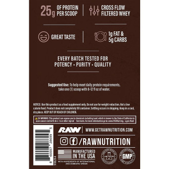Raw Grass Fed Isolate Protein Dark Chocolate (25 serv)