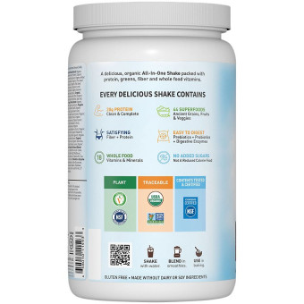 Raw Meal Organic Shake Replacement Chocolate (28 serv) 2 lb