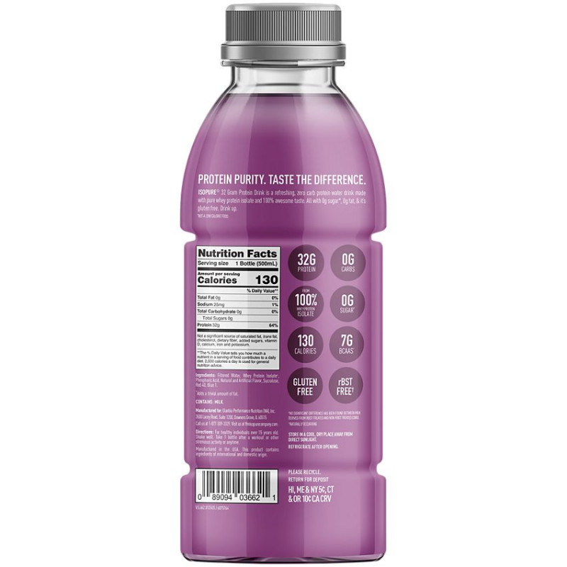 Isopure Drink Grape Frost (16 fl oz)