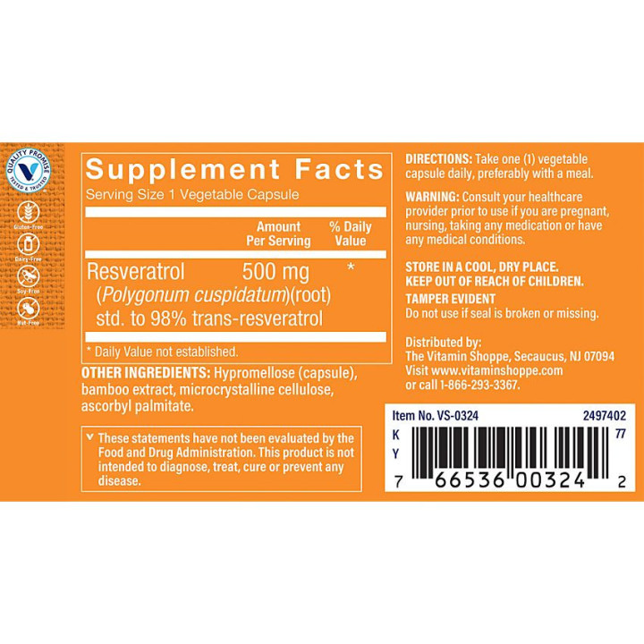 Resveratrol 500 mg (60 cap)
