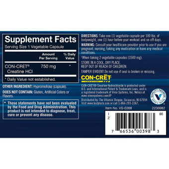 BodyTech Creatine HCL Highly Water Solube and Bioavailable (60 caps)