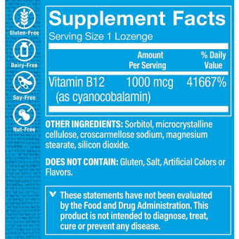 Vitamina B12 1000 mcg (100 Sublingual)