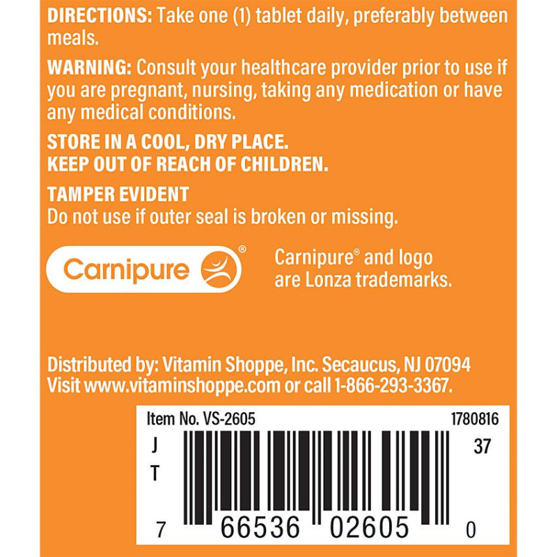 Carnipure L-Carnitine 1000mg (50 tab)