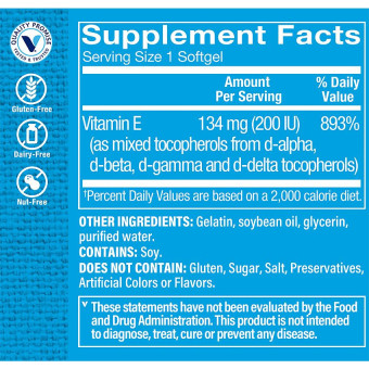 Vitamina E 134 mg - 200 UI (100 soft)