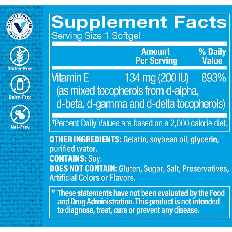 Vitamina E 134 mg - 200 UI (100 soft)