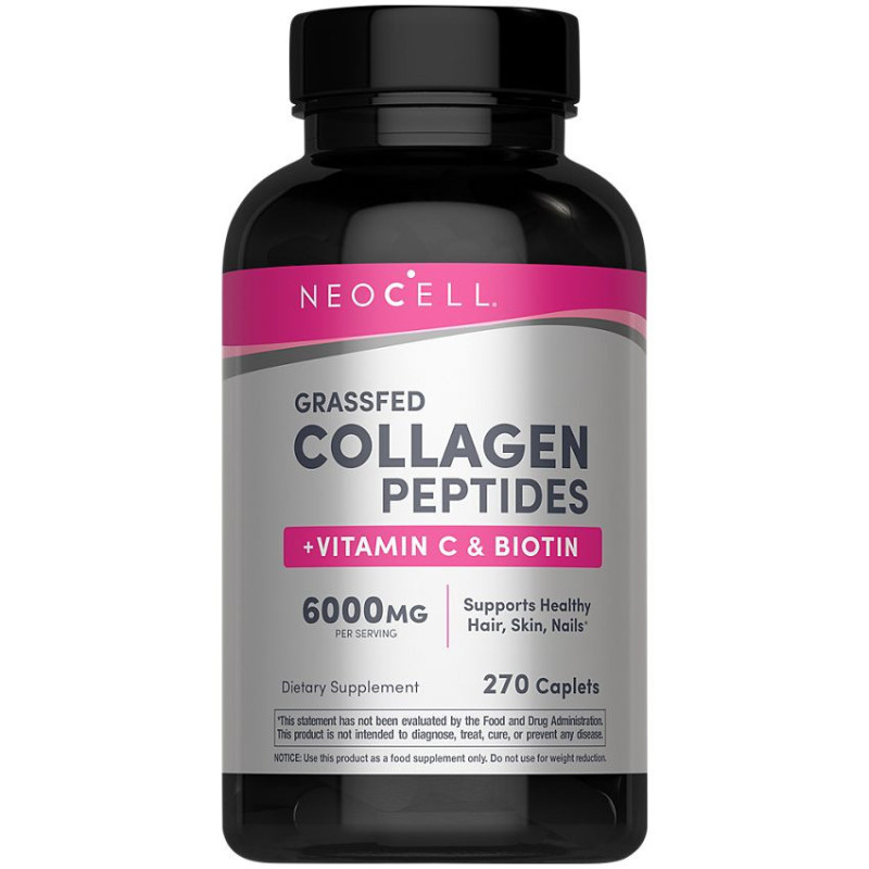Grassfed Collagen Peptides + Vitamin C & Biotin (270 caplets)
