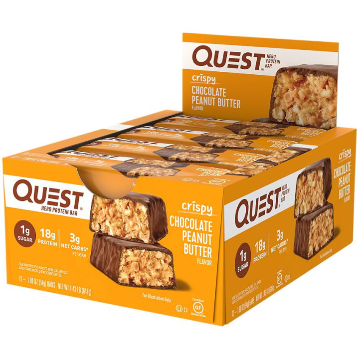 Quest Hero Protein Bar - Crispy Chocolate Peanut Butter (1 barra)