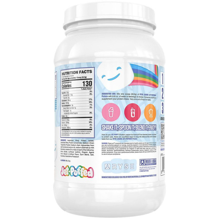 Ryse Loaded Whey Protein Jet Puffed Mashmallow (27 sev) 2 lb