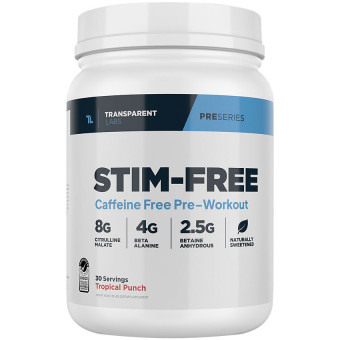 Stim Free Pre-Workout Tropical Punch (30 Serv) 1.35 lbs