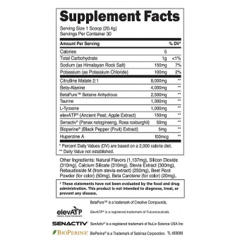 Stim Free Pre-Workout Tropical Punch (30 Serv) 1.35 lbs