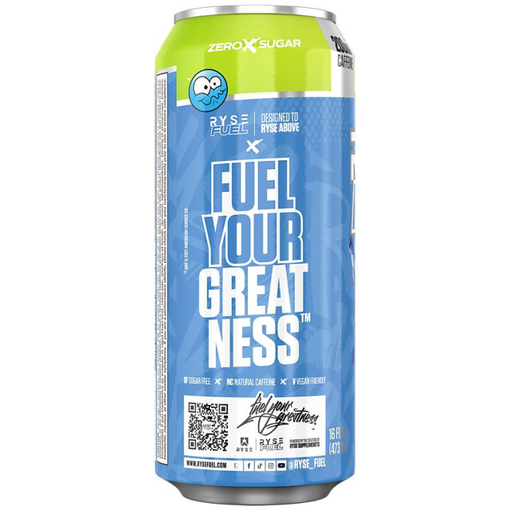 Ryse Energy Drink  Sour Blue Raspberry (16 fl oz)