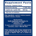 L-Lysine 620 mg (100 veg cap)