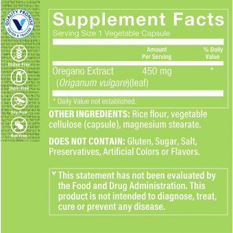 Oregano Extract 450 mg (100 veg cap)