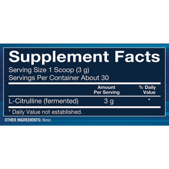 L-Citrulline Powder Unflavored 3.17 oz (30 serv)