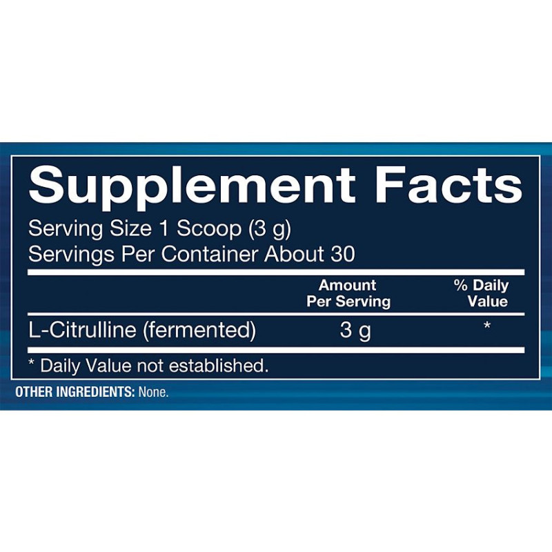 L-Citrulline Powder Unflavored 3.17 oz (30 serv)