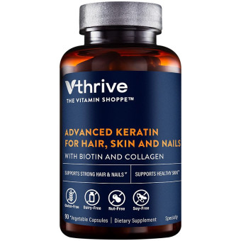 Vthrive Advanced Keratin Hair Skin Nails w/ Biotin & Collagen (90 veg cap)