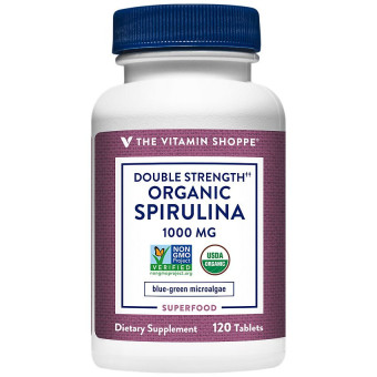 Double Strength Organic Spirulina 1,000 mg (120 tab)
