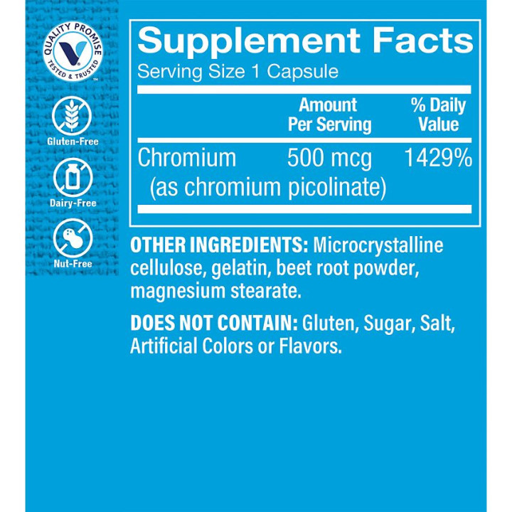 Chromium Picolinate 500 mcg (100 cap)
