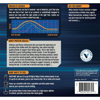 Whey Protein Isolate French Vanilla (78 serv) 5 lb