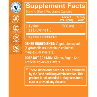 L-Lysine 500 mg (300 cap)