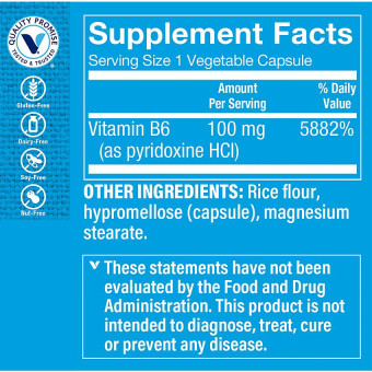 Vitamina B6 100 mg (100 cap)