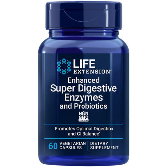 Enhanced Super Digestive Enzymes and Probiotics (60 veg cap)