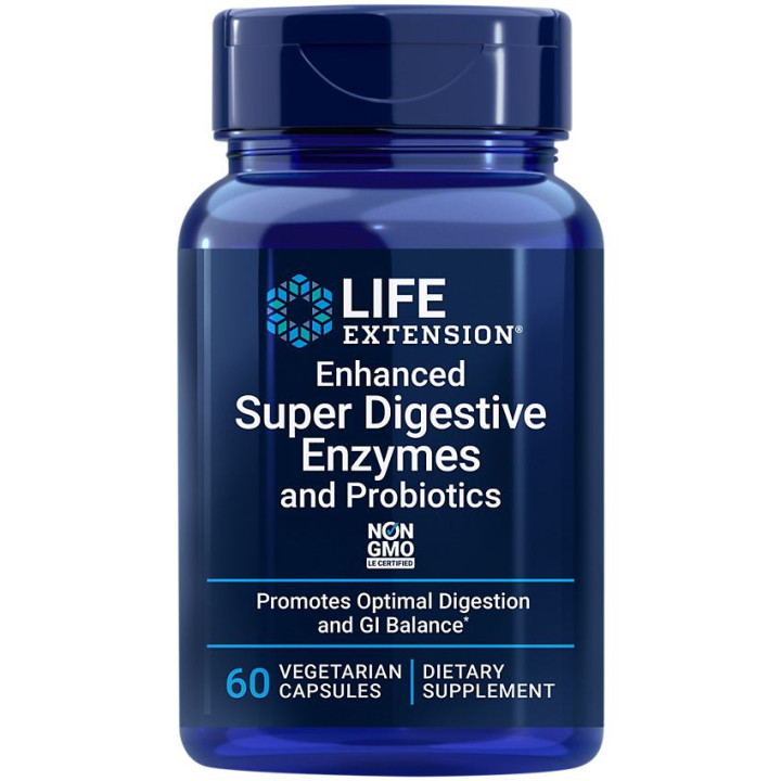 Enhanced Super Digestive Enzymes and Probiotics (60 veg cap)