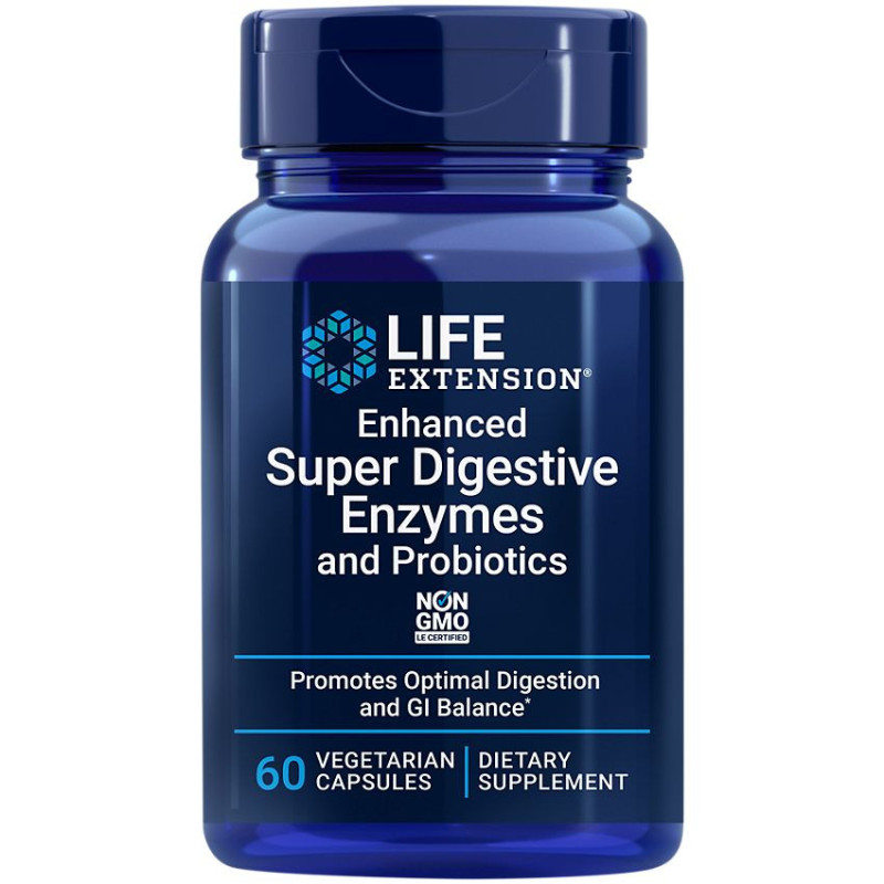 Enhanced Super Digestive Enzymes and Probiotics (60 veg cap)