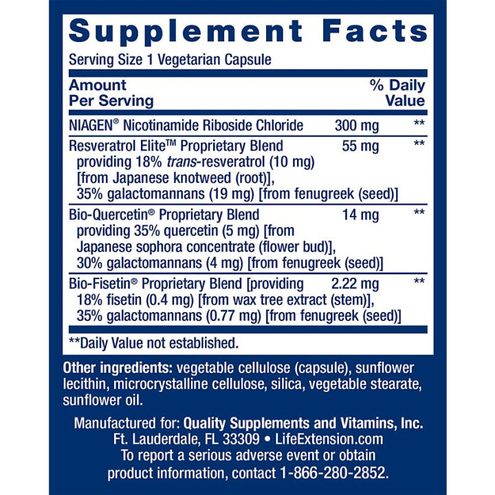 NAD+ Cell Regenerator Resveratrol (30 veg cap)