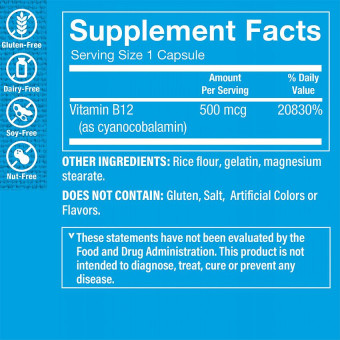 Vitamina B12 500 mcg (300 cap)