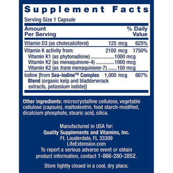 Vitamins D & K with Sea Iodine (60 cap)