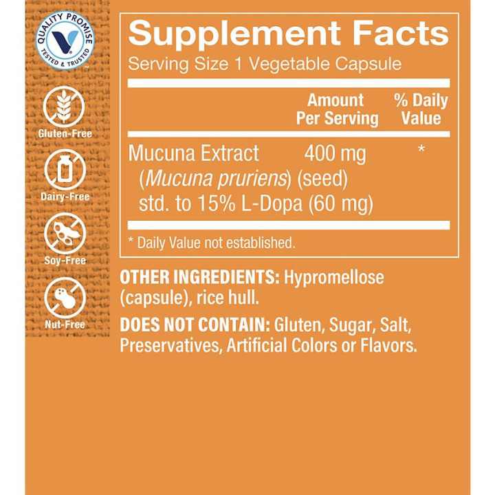 L-Dopa Mucuna 400mg (250 veg cap)