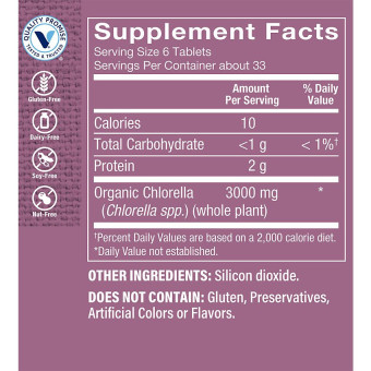 Organic Chlorella 3000 mg (200 tab)