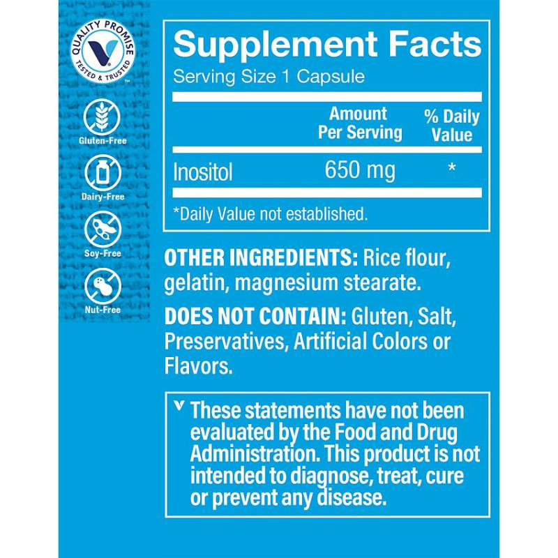 Inositol 650 mg (100 cap)
