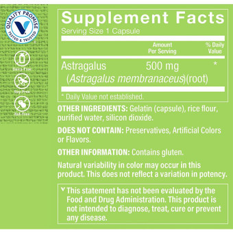 Astragalus 500mg (100 cap)